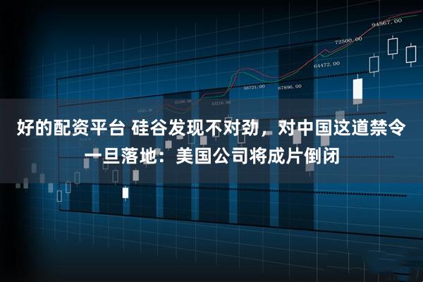 好的配资平台 硅谷发现不对劲，对中国这道禁令一旦落地：美国公司将成片倒闭